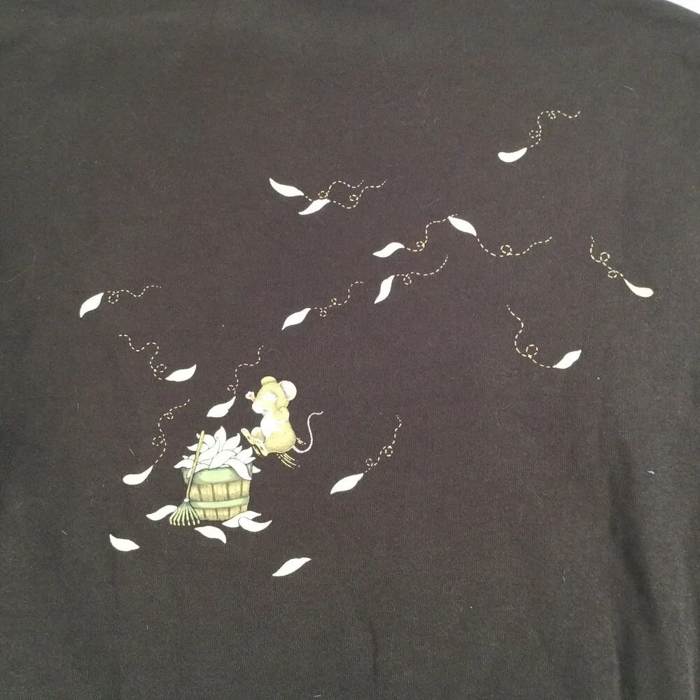 Vintage 90s Morning Sun Sweatshirt XLarge Nature Mouse Grandmacore Cottagegoth